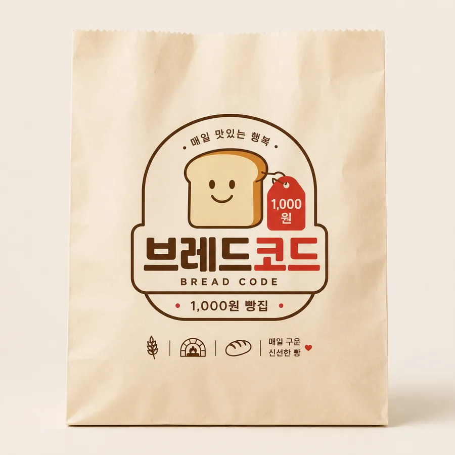 브레드코드 종이백